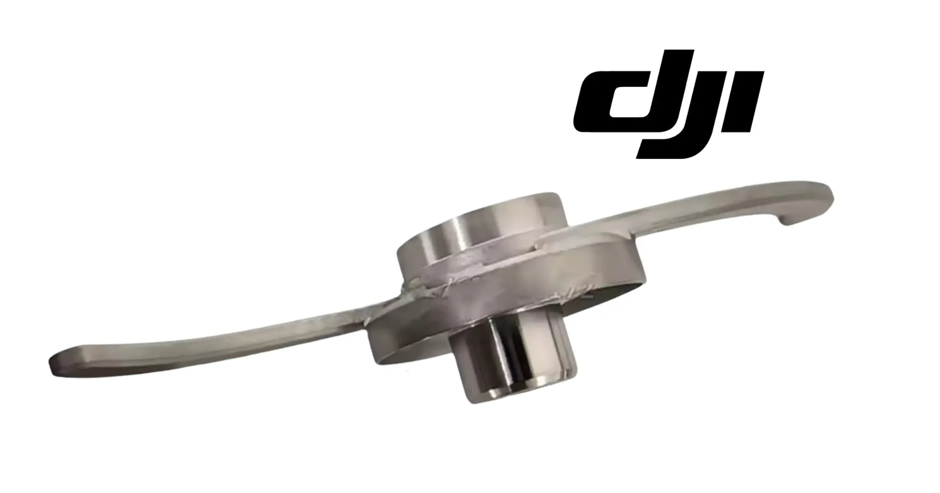 DJI Agras stirring rod agitator with mounted hub and two curved blade arms