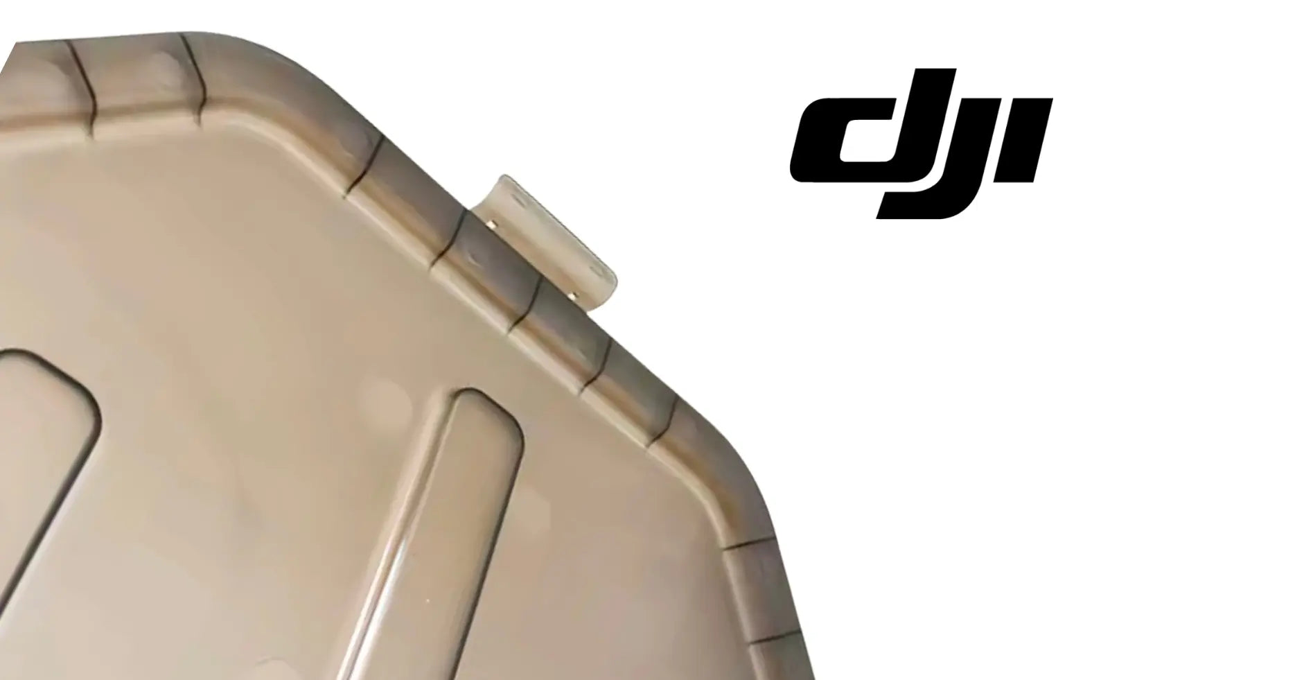 DJI Agras T50 spread tank cover, tan plastic hinge corner