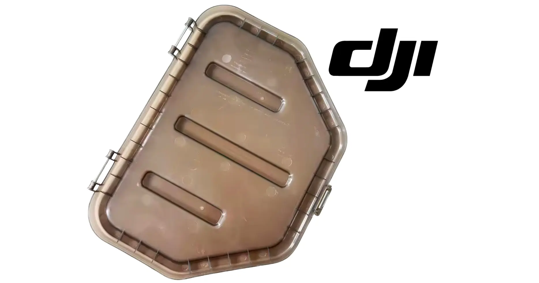 DJI Agras T50 spread tank cover, tan hatch cover with three slots