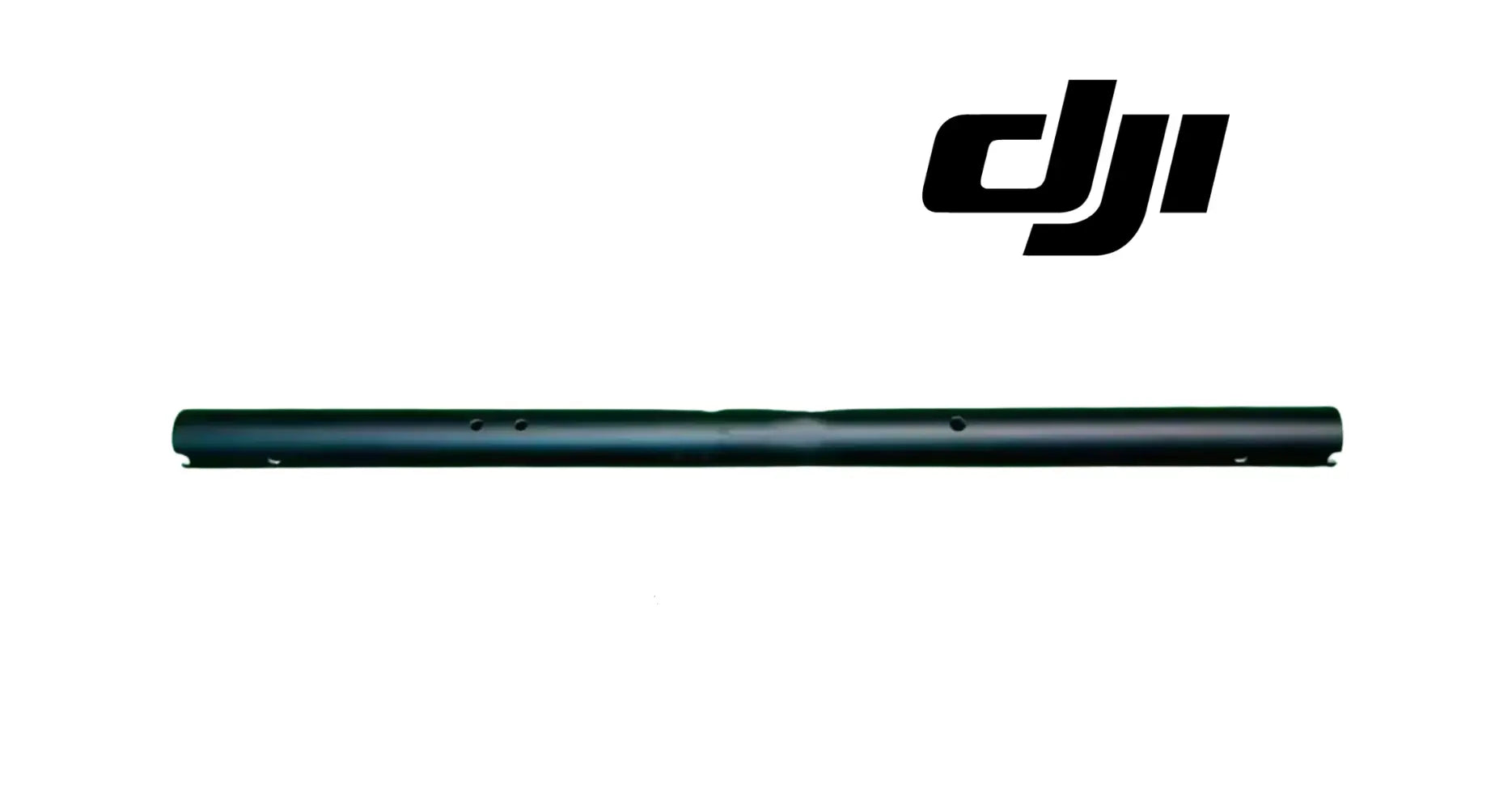 DJI T50 rear landing gear crossbeam, dark metal bar with mounting holes