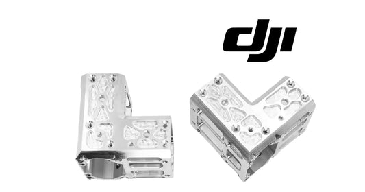 DJI Agras T50 middle frame insert, silver metal block and L bracket pieces