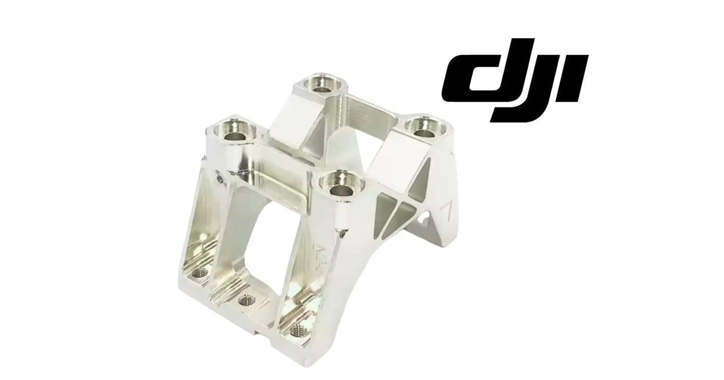 OEM lower motor base, silver aluminum frame with mounting holes