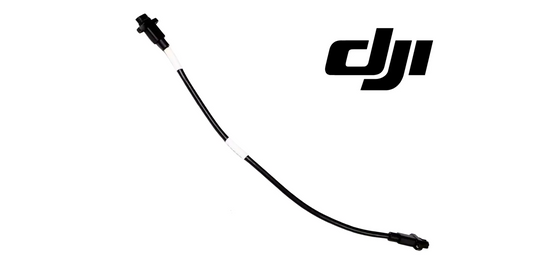 Black forward vision sensor signal cable with two connectors and white label