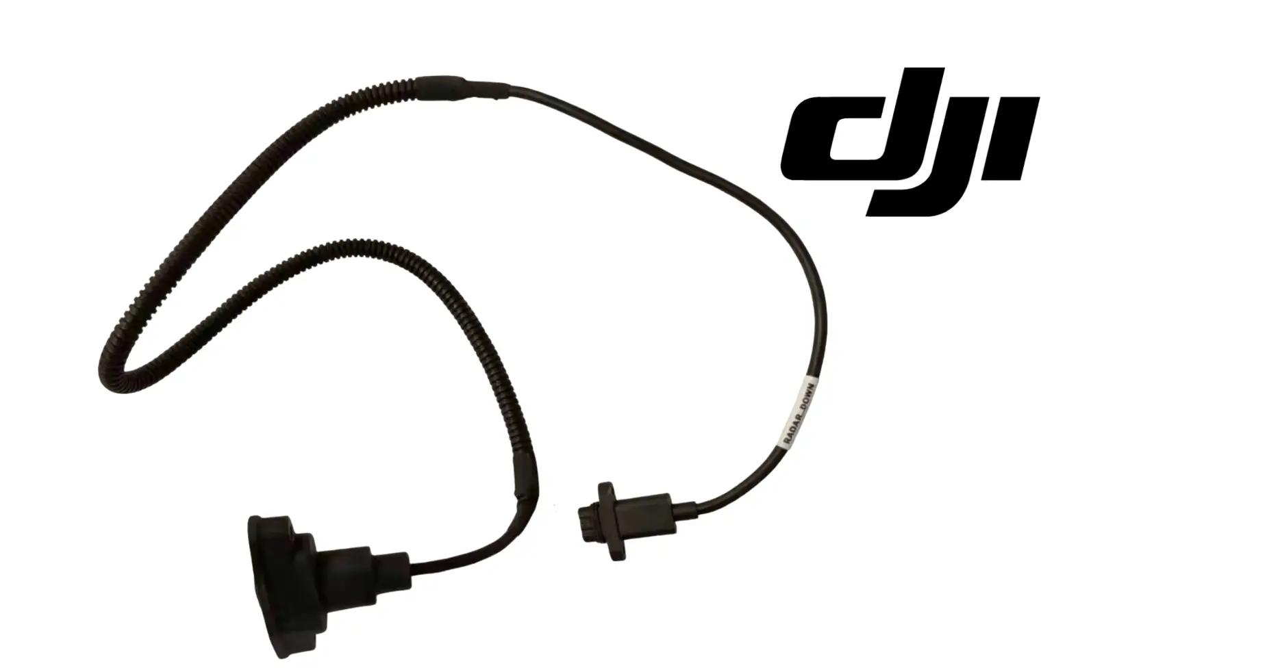 DJI rear vision radar signal cable with two black plug connectors