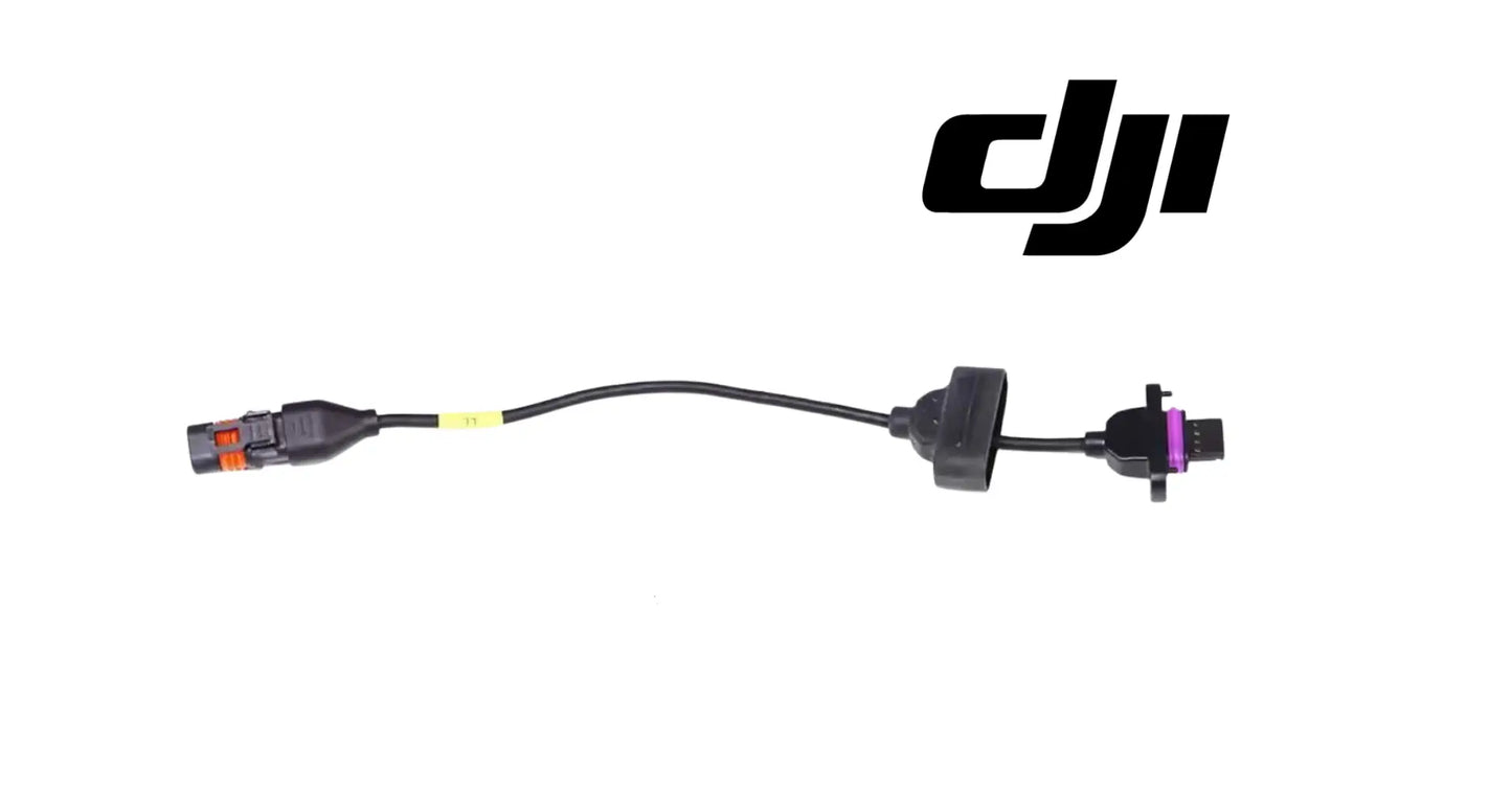 DJI Agras flow meter signal cable with inline splitter and purple plug