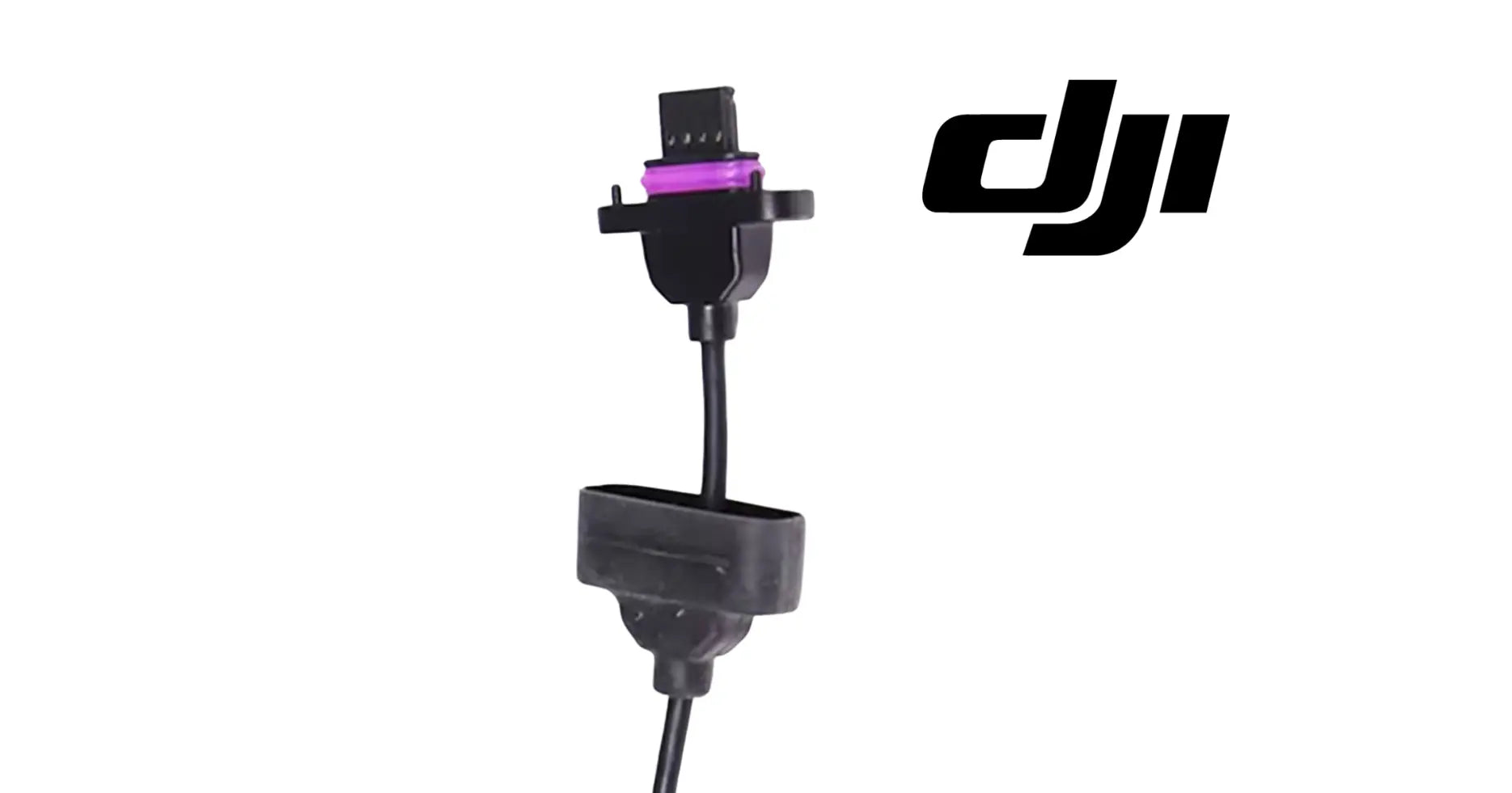 DJI Agras flow meter sensor connector on signal cable, black with purple insert