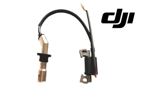 DJI starter relay wiring harness with metal terminals and black protective cover