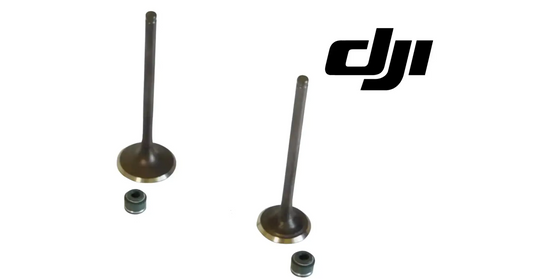 DJI Agras exhaust valve set: two upright bronze valve stems with base collars