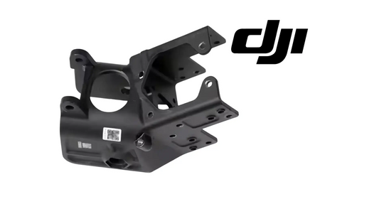 DJI Agras T50 aircraft arm connector, dark black frame with threaded holes