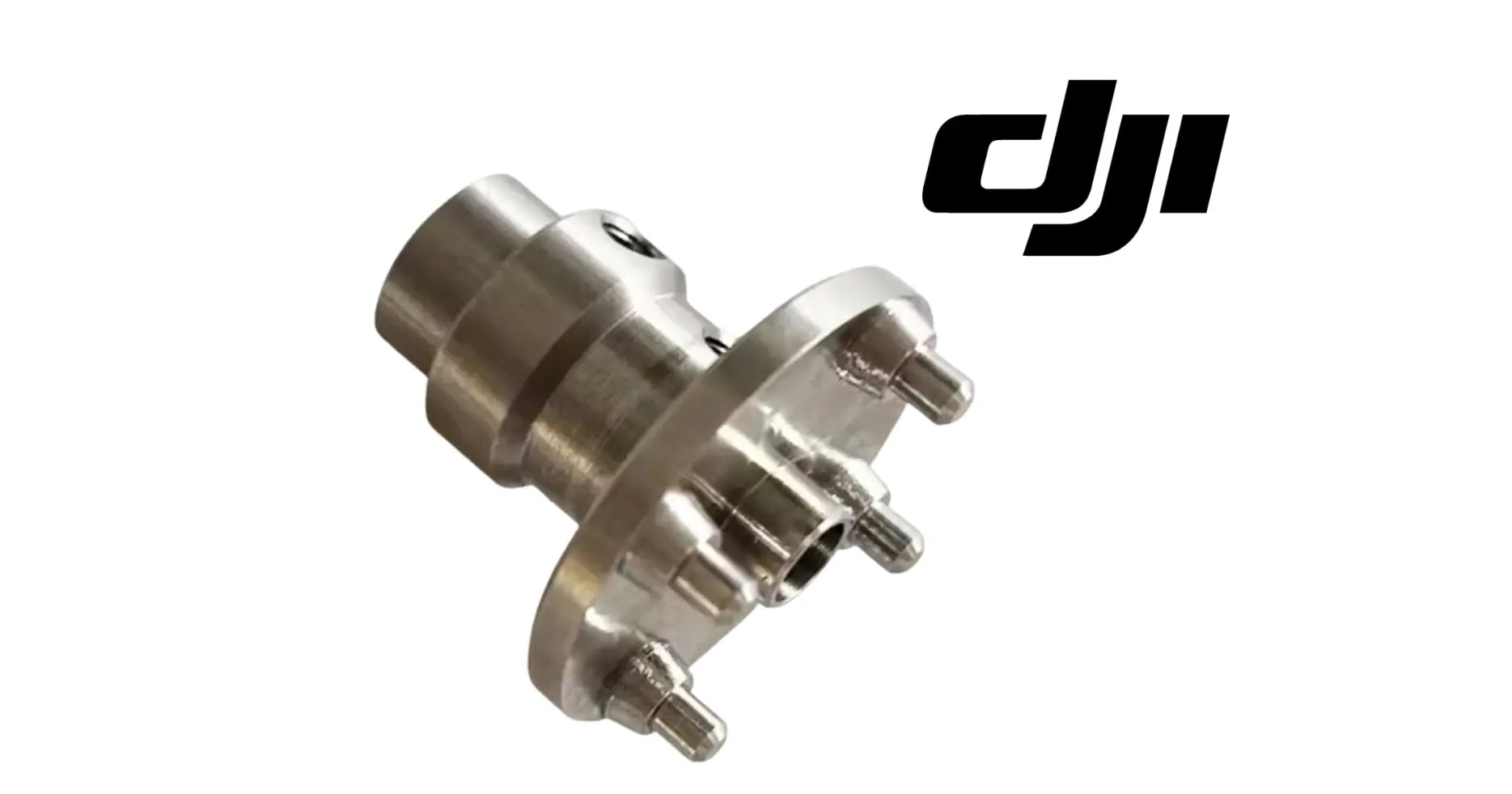 DJI Agras spreading flange assembly, cylindrical metal hub with three mounting pins