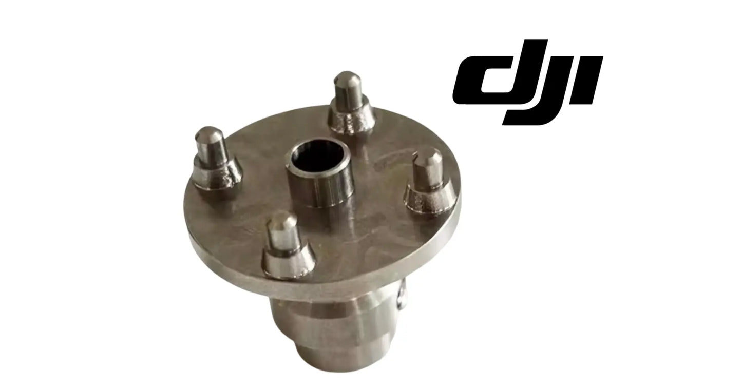 DJI Agras T50 spreading flange, round metal disc with four studs and central opening