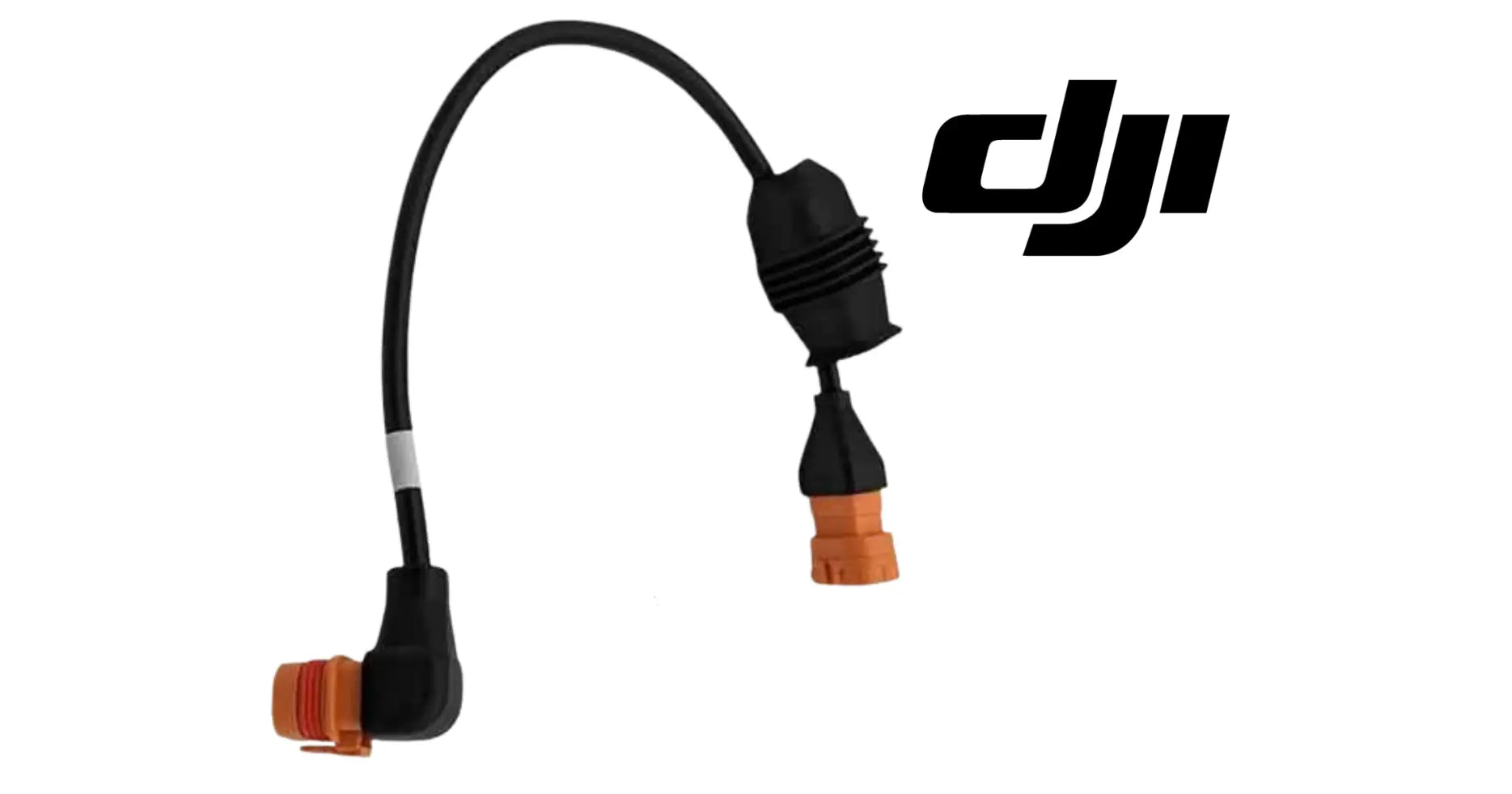 DJI Agras spraying adaptive cable with two connectors, black cable and orange ends