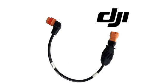 DJI Agras adaptive spraying cable with two orange-tipped connectors and black loop