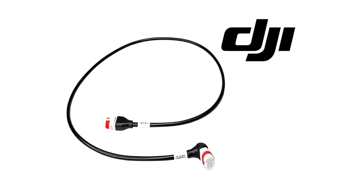 DJI Agras T50 front power cable with black wire and dual white/red connectors