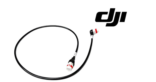 DJI Agras T50 power cable with black wire and angled white/red connector ends