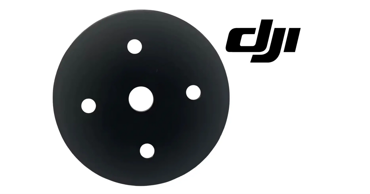 DJI Agras T50 spinner disk gasket, black disk with central hole and four surrounding holes