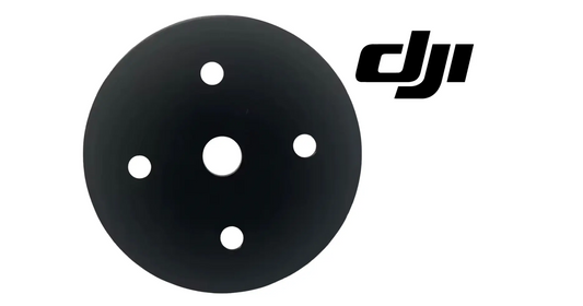 DJI Agras T50 spinner disk gasket, black disk with central hole and four surrounding holes