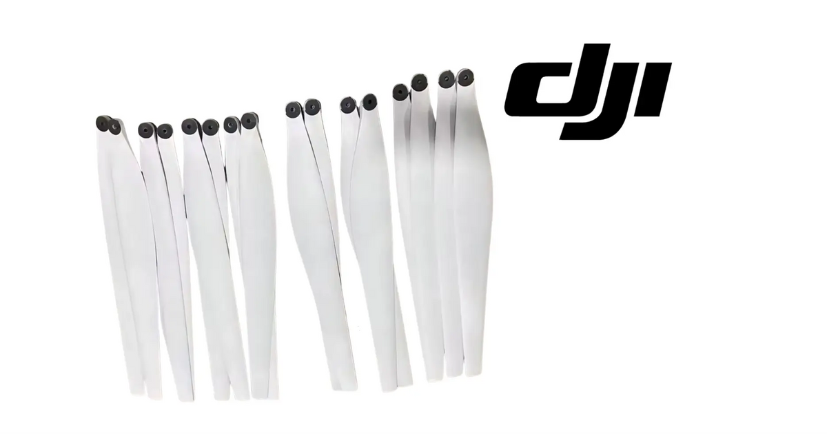 DJI Agras T20P propellers, white blades with black hubs arranged in a group