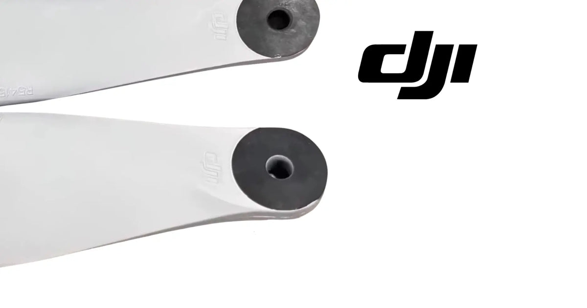 DJI Agras T20P propeller blade ends with black circular mounting hubs