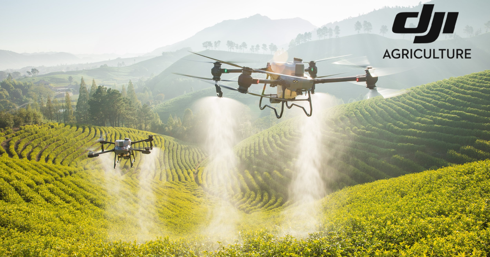 Load video: This video shows agriculure drones performing farming operations such as spraying, watering, and seeding. These use DJI T50 Drones from DJI Agras series.