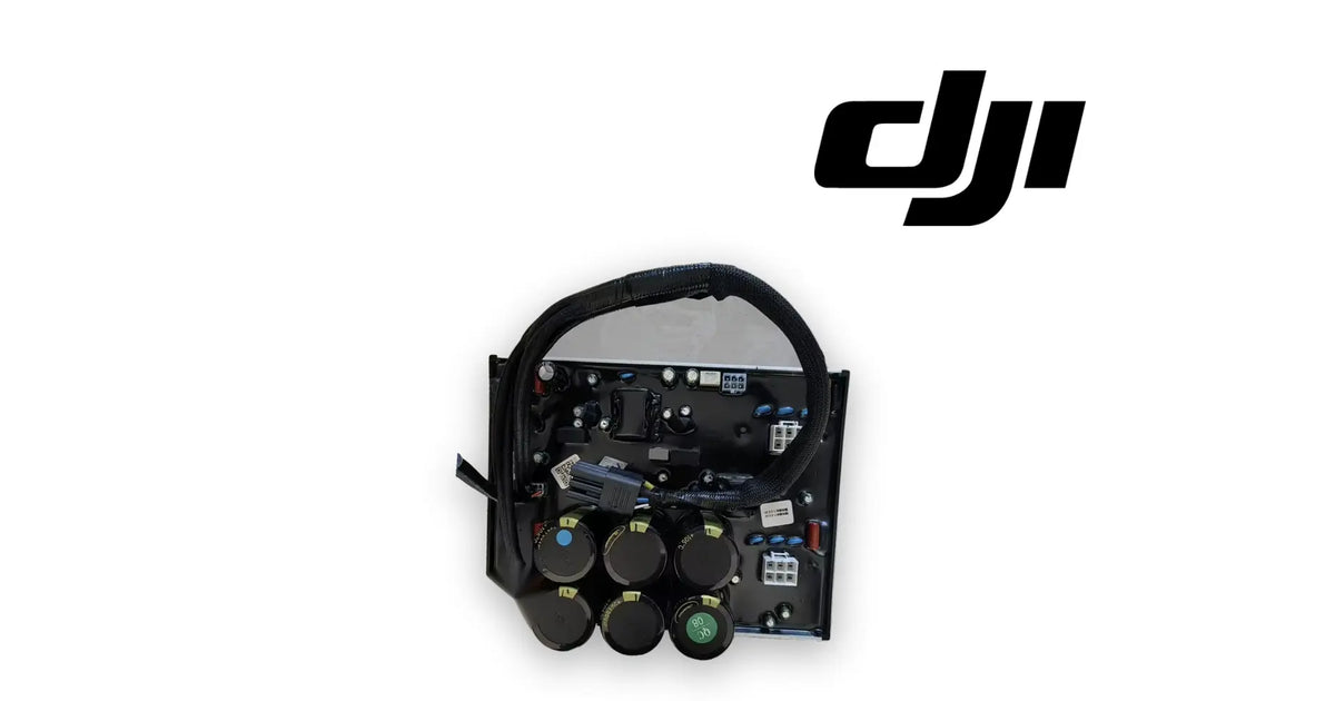 DJI Agras T50 DC controller with exposed circuit board and control knobs