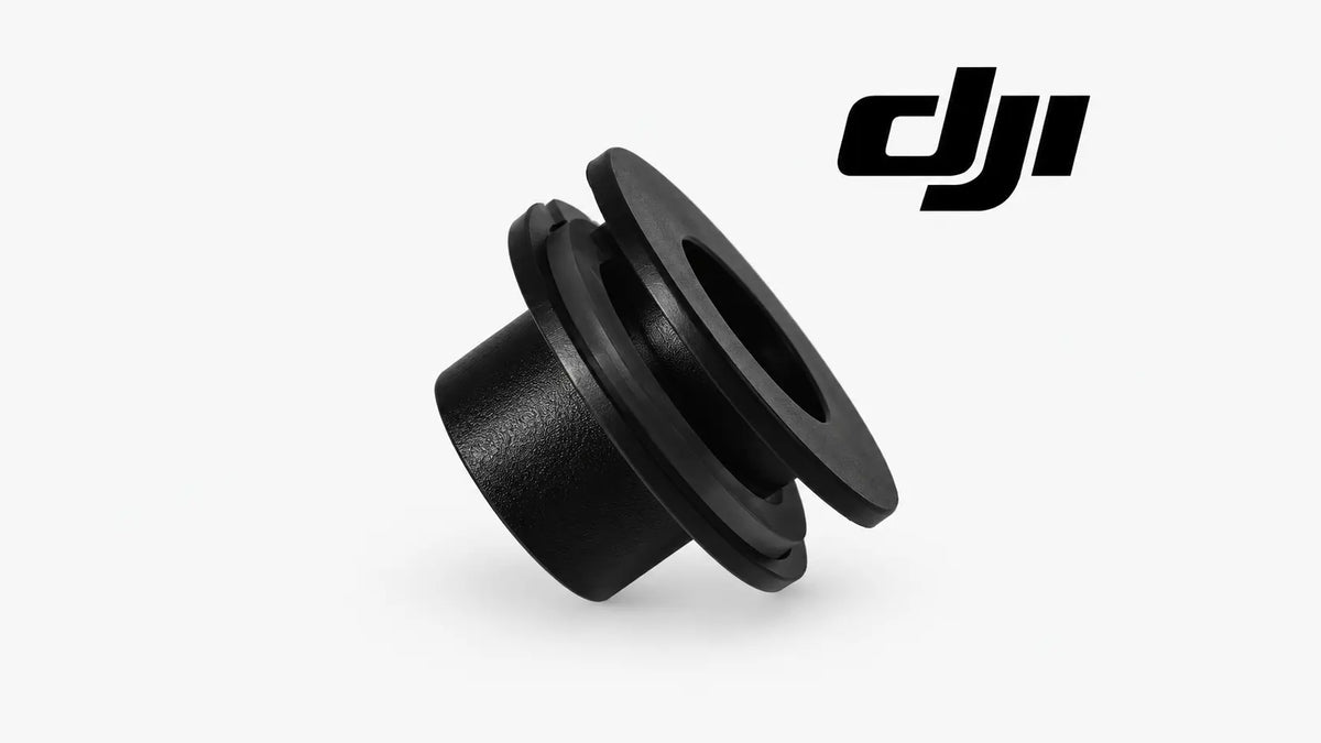 Black sliding bearing assembly with flanged clamp for paddle motor mount