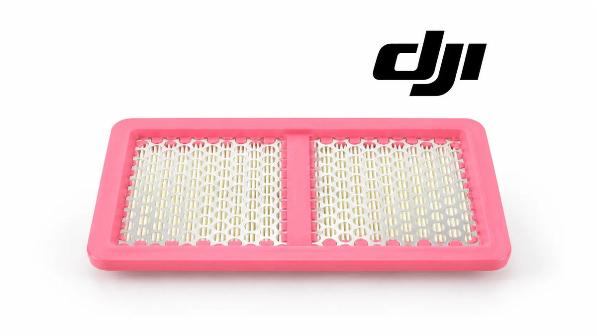 Pink air filter cartridge with dual pleated filter elements
