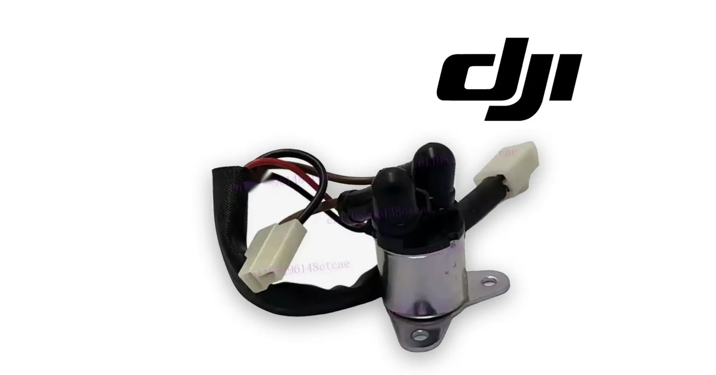 DJI starter motor relay solenoid with mounting bracket, connectors, and wire leads