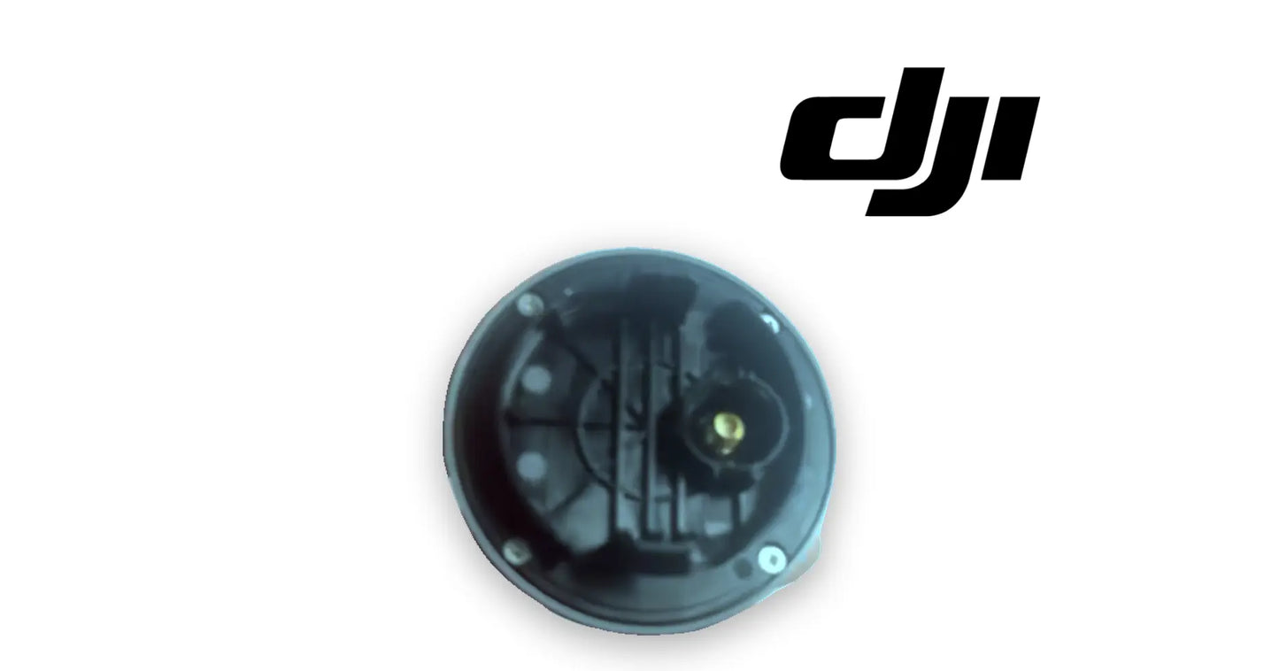 DJI RTK antenna assembly, round dark dome with central connector and mounting screws