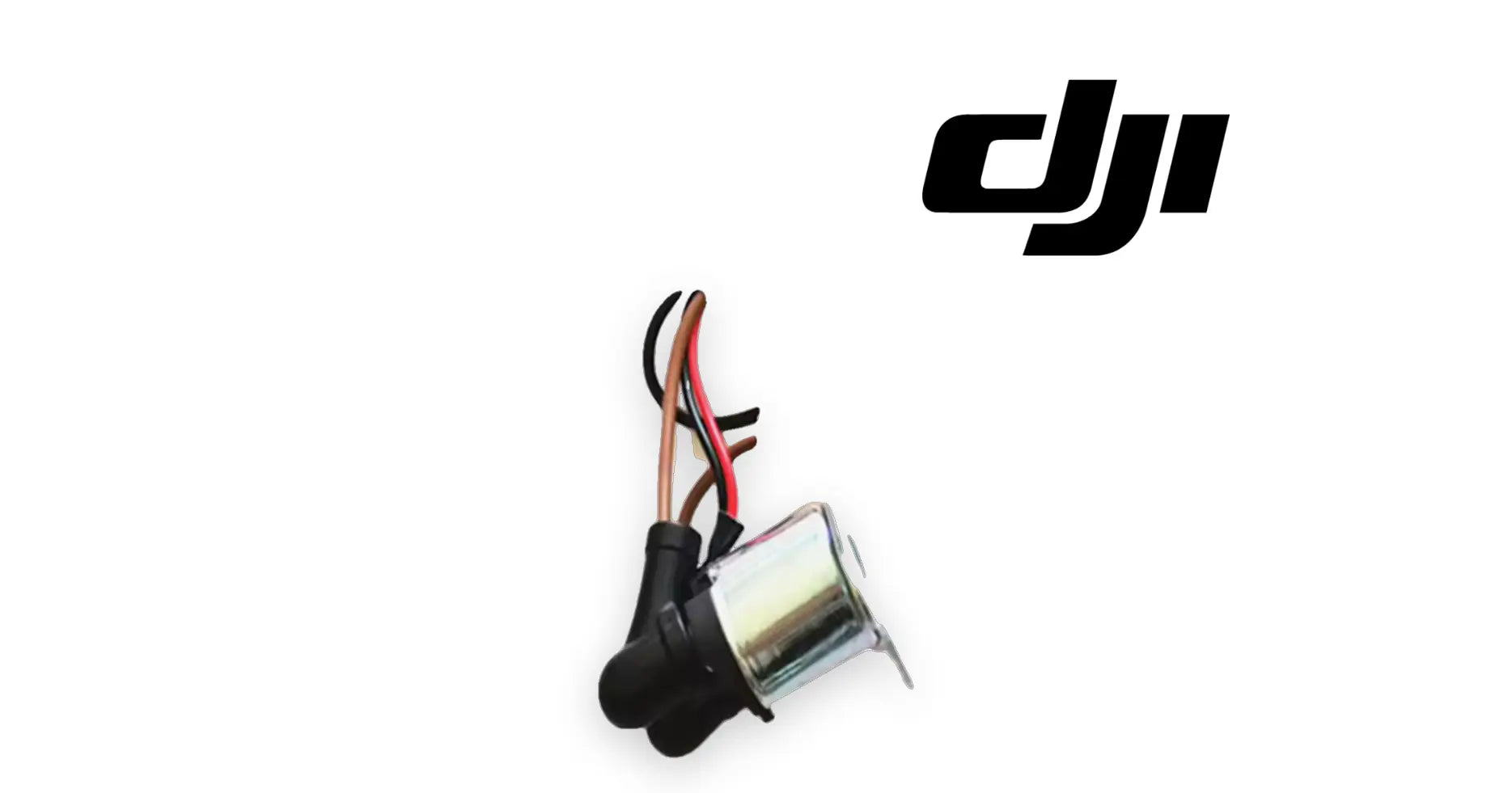 DJI starter motor relay with wiring harness and cylindrical solenoid