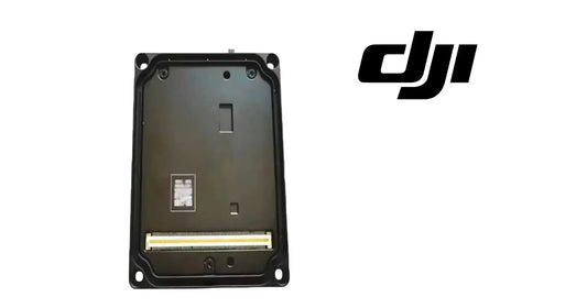 DJI Agras T40 aerial electronics module, back panel with connector strip and label